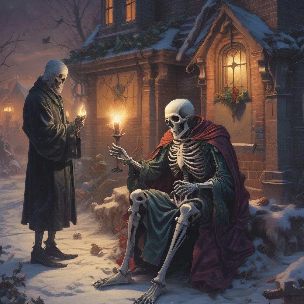 Skeletons in Winter Art Print